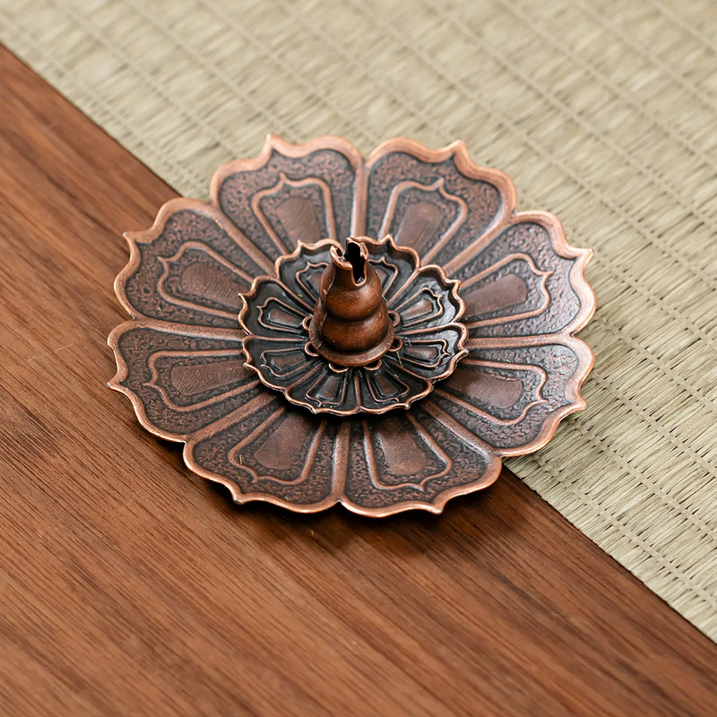 Lotus Flower Incense Holder Made of Copper