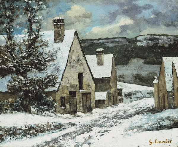 Village Edge in Winter ca 1868