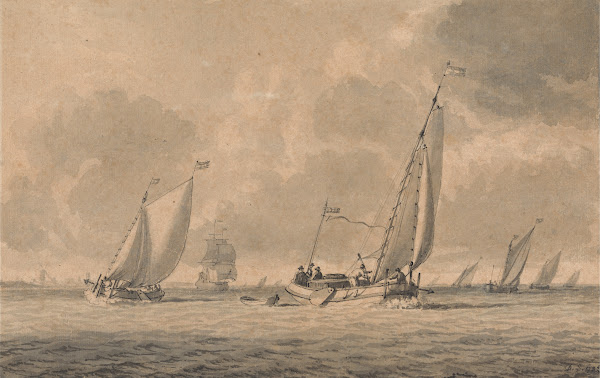 Barges Heading out to Sea 1782