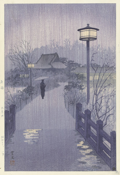 Avondregen bij de Shinobazu vijver 1938 01