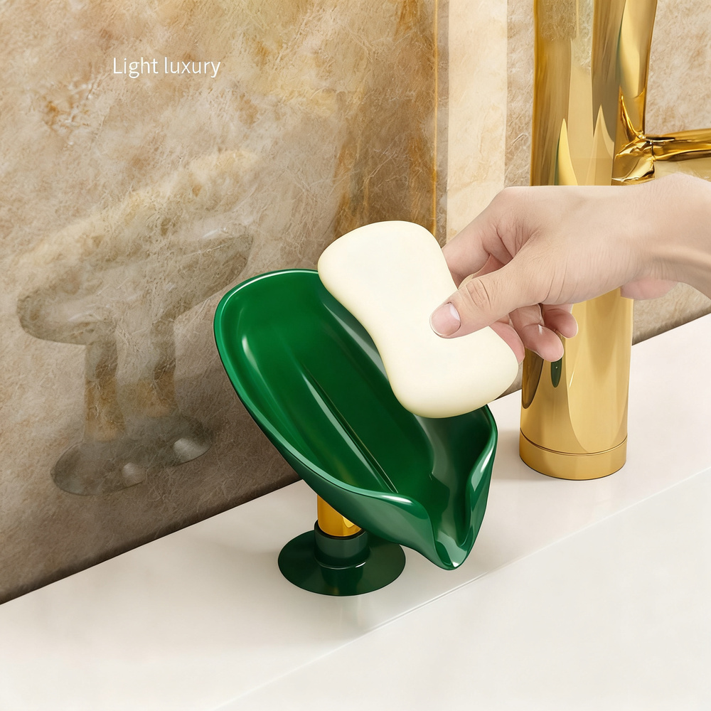 Soap holder with suction cup, wall-mounted