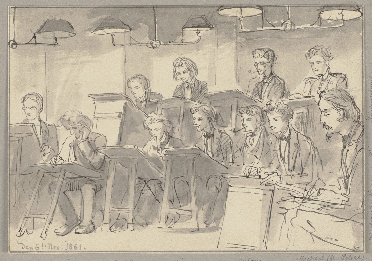 Im Aktsaal des Städelschen Kunstinstituts 1861