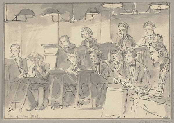 Im Aktsaal des Städelschen Kunstinstituts 1861