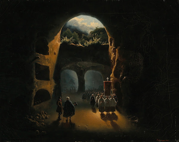 Ferdinand II of Sicily in the Catacombs of San Gennaro 1835