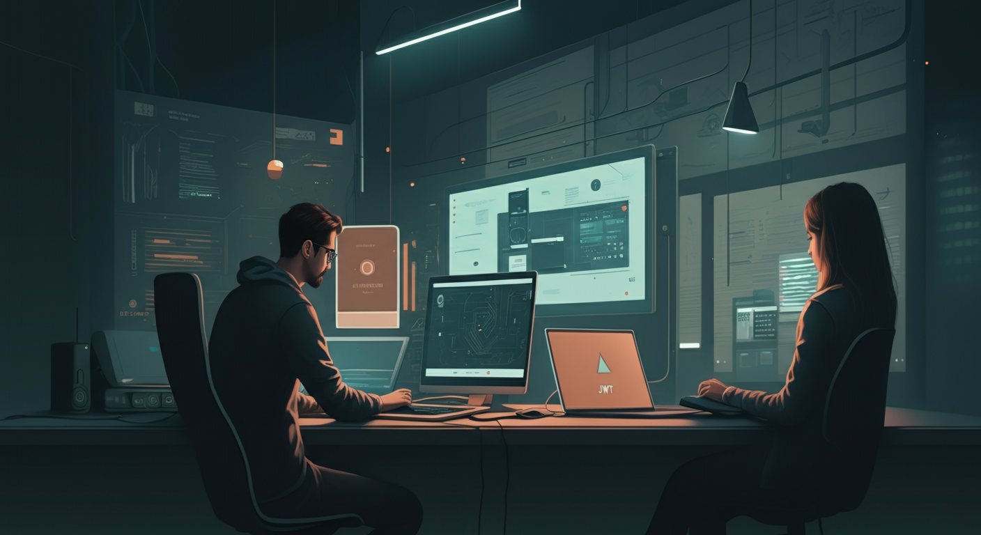 AI 생성 이미지: JWT 토큰 만료 및 재발급 로직, 운영 중 발생하는 이슈와 해결