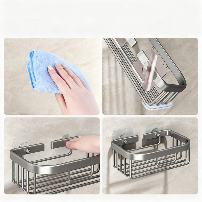 Wall-mounted paper towel holder without drilling