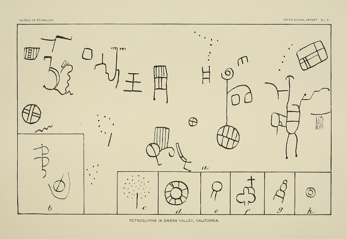 Petroglyphs in Owens Valley California 10 1894