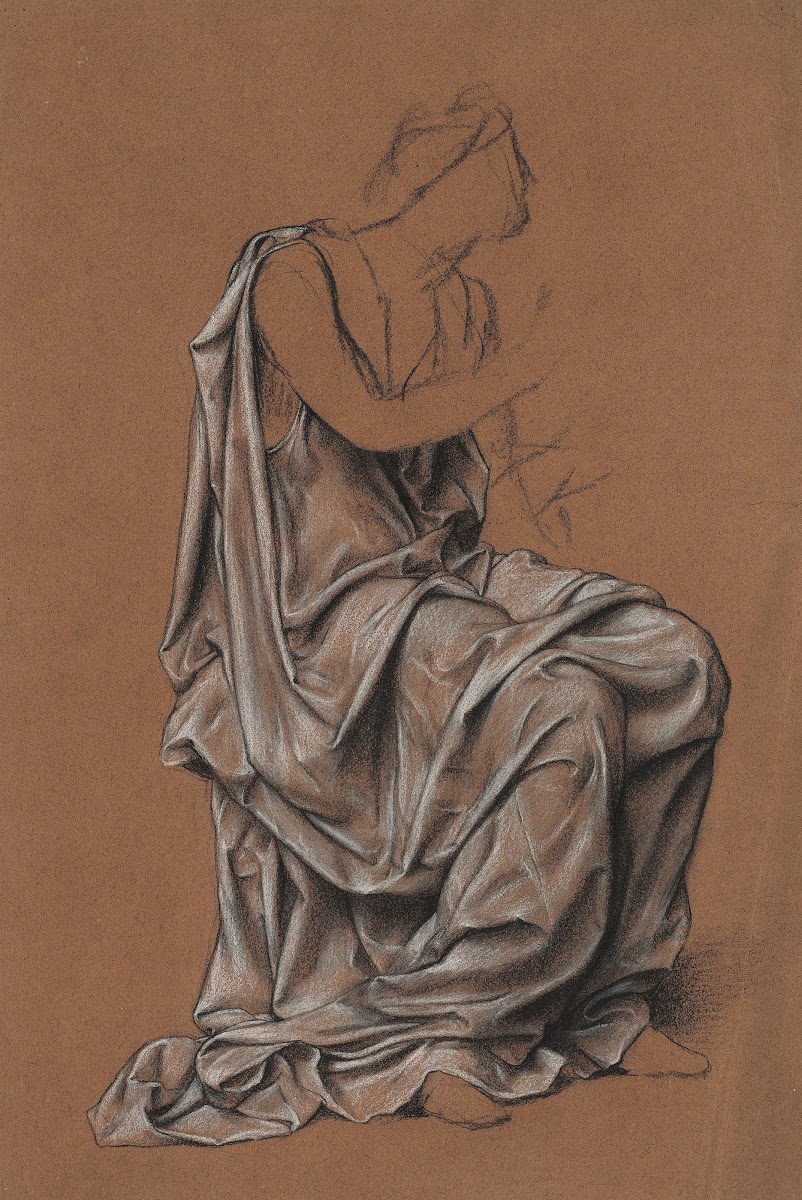 A drapery study for The Love Potion