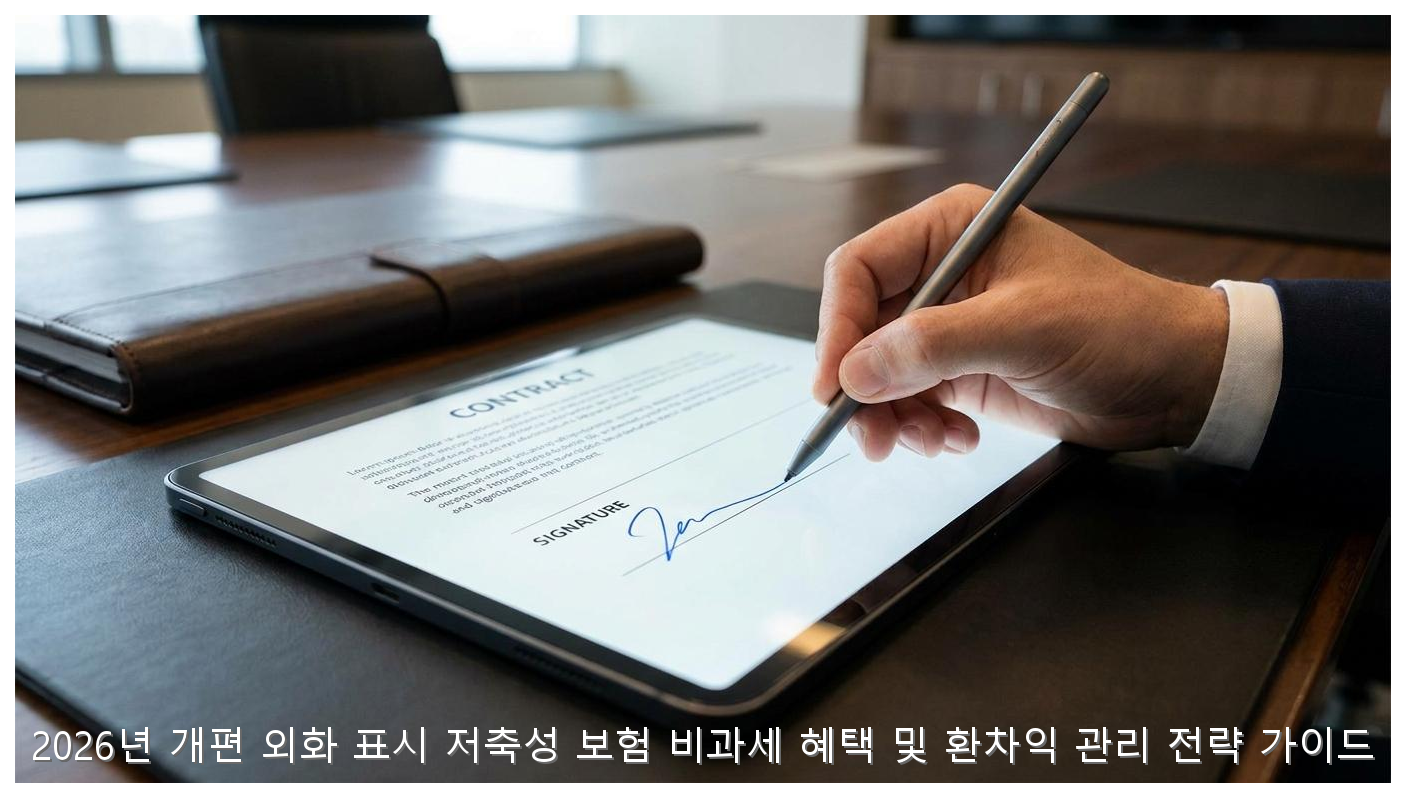 2026년 개편 외화 표시 저축성 보험 비과세 혜택 및 환차익 관리 전략 가이드 핵심 안내 및 분석 인포그래픽 (7)
