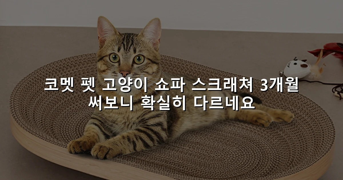 코멧 펫 고양이 쇼파 스크래쳐 3개월 써보니 확실히 다르네요