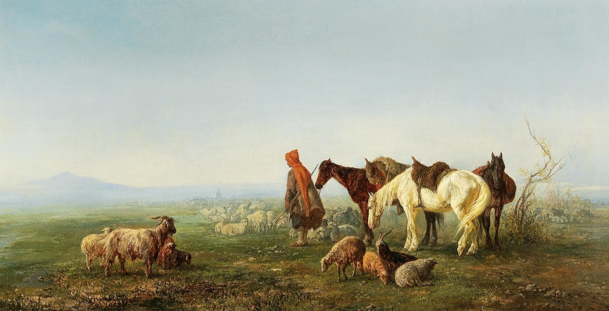 A Shepherd In The Caucasus 1874