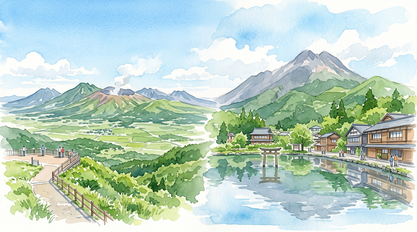 大觀峰與由布院特製 Banner