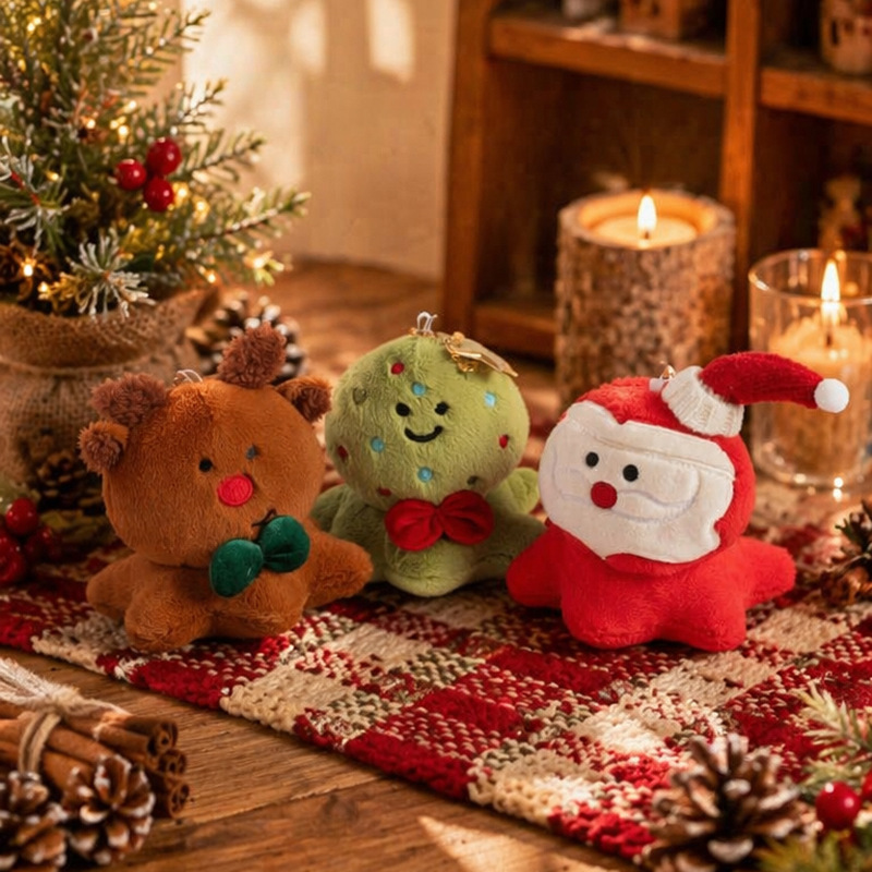 Stuffed animal Christmas figure, 13 cm, Polyester