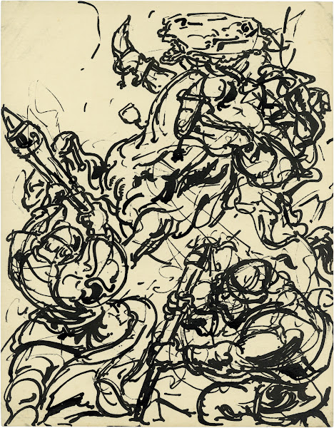 Steigerend paard met ruiter 1938