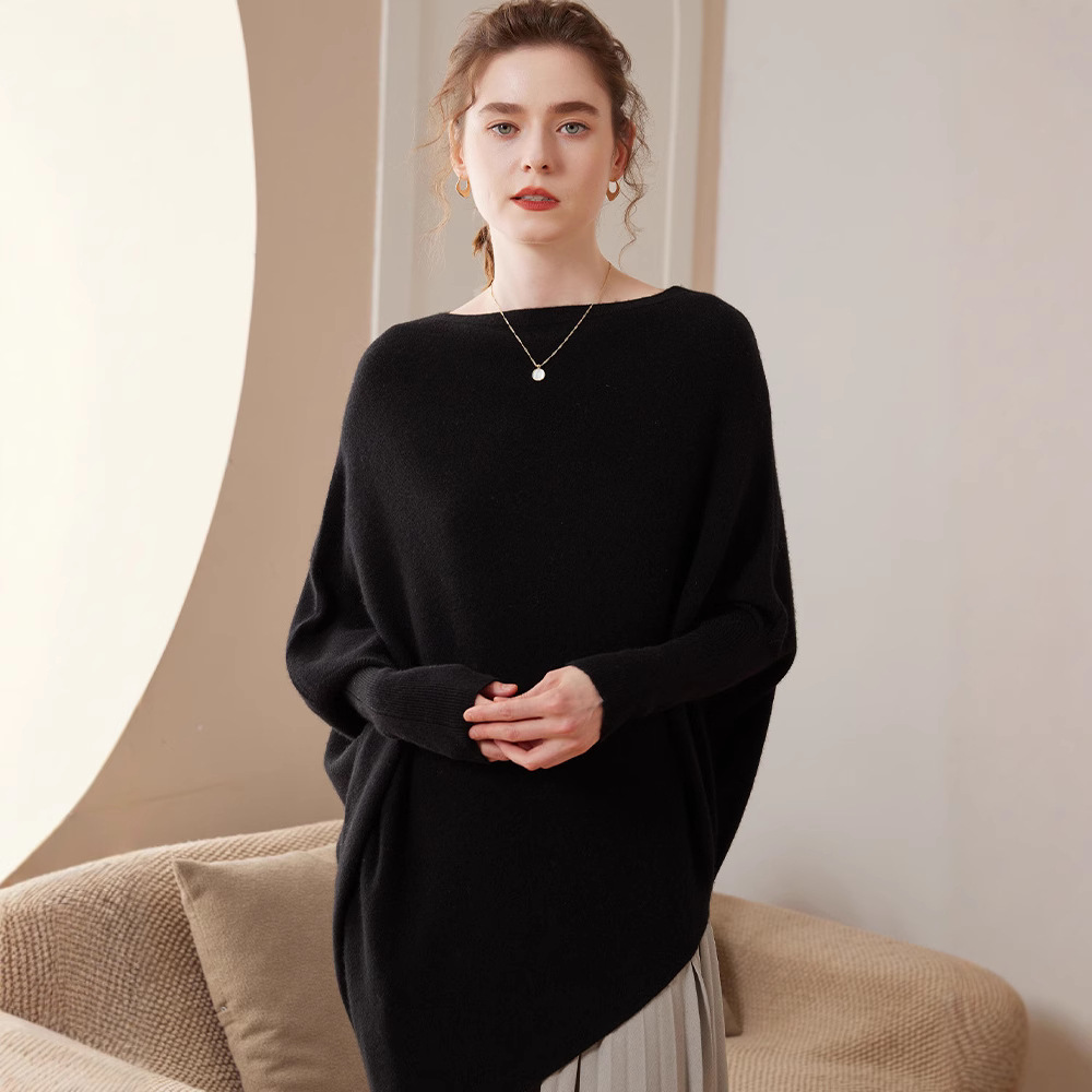 Women's Cashmere Knit Sweater, loose and elegant