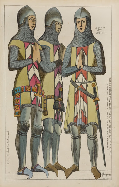 Chevaliers comtes de Neuchatel Suisse Milieu du XIVe siècle 1869