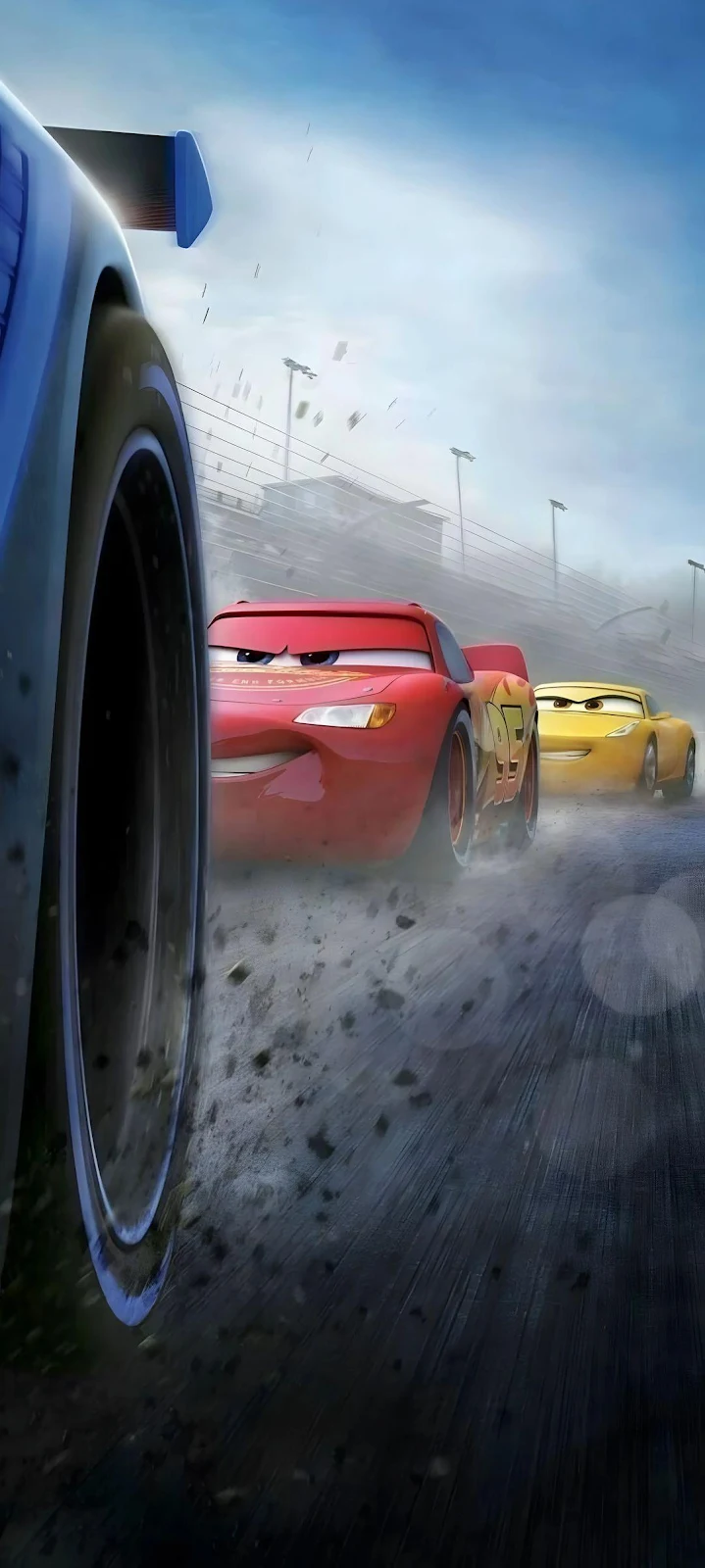 Lightning McQueen in Cars 3 - 3D Digital Illustration Full HD iPhone Wallpaper (1080x2402)