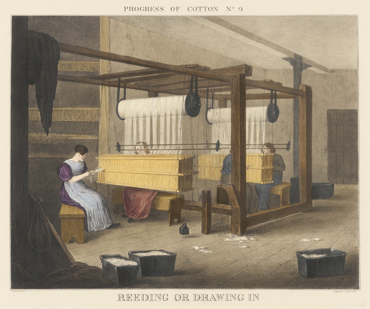 Progress of Cotton 9  Reeding or drawingin 1840