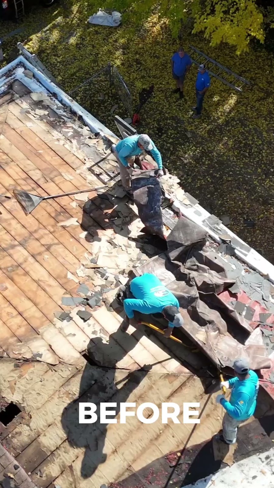 Surf & Turf Roofing before roof tear-off ad