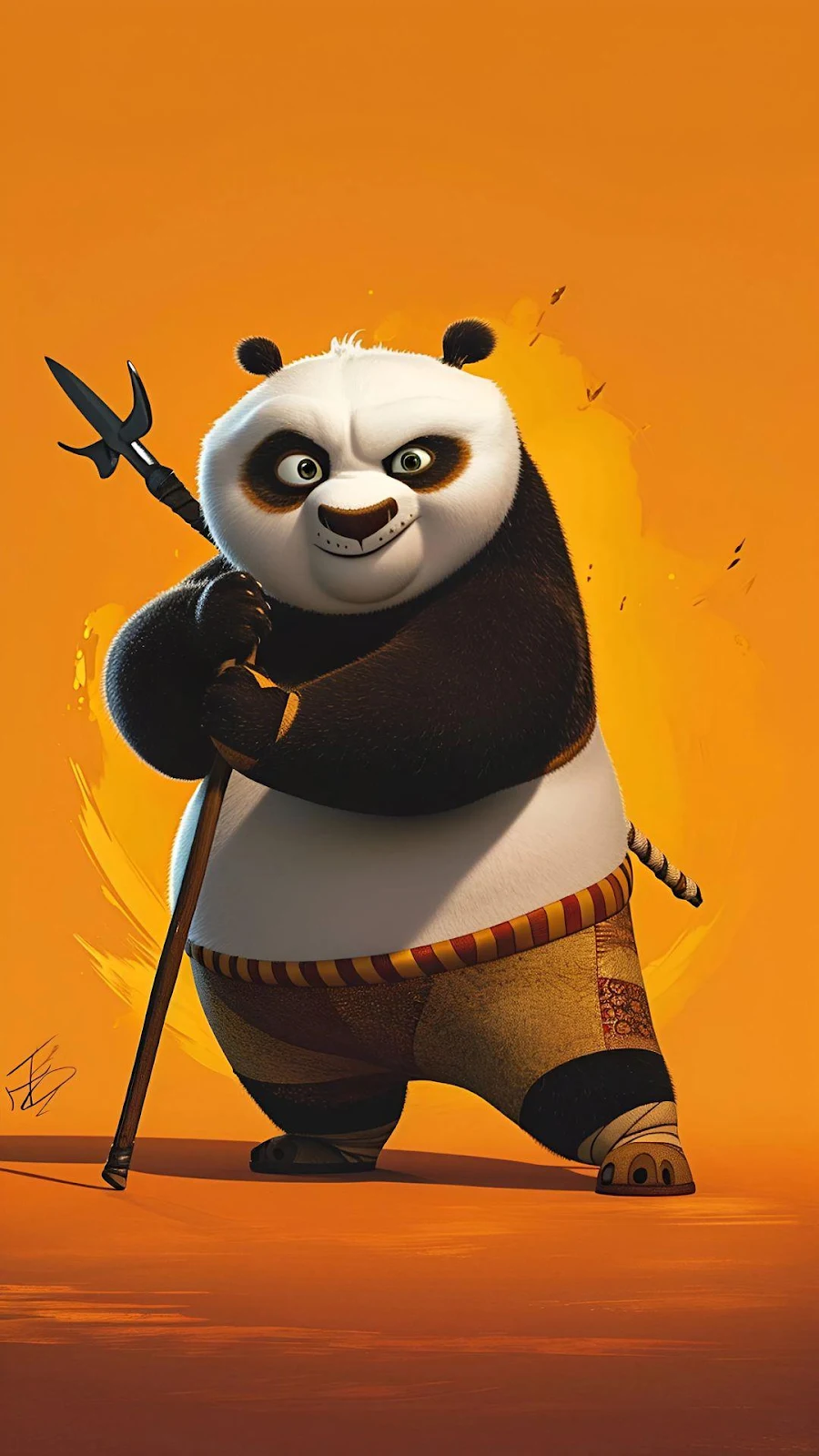 Po From Kung Fu Panda - 3D Character Render Full HD iPhone Wallpaper (1080x1920)