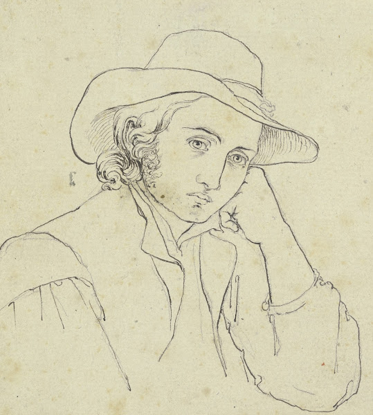 Young man with floppy hat
