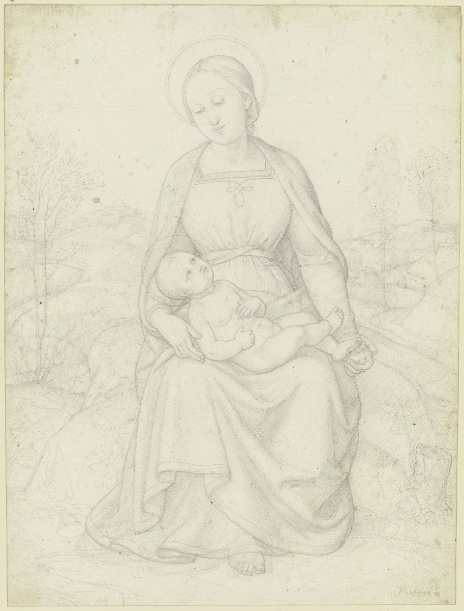 Madonna mit dem Kinde auf dem Schoß