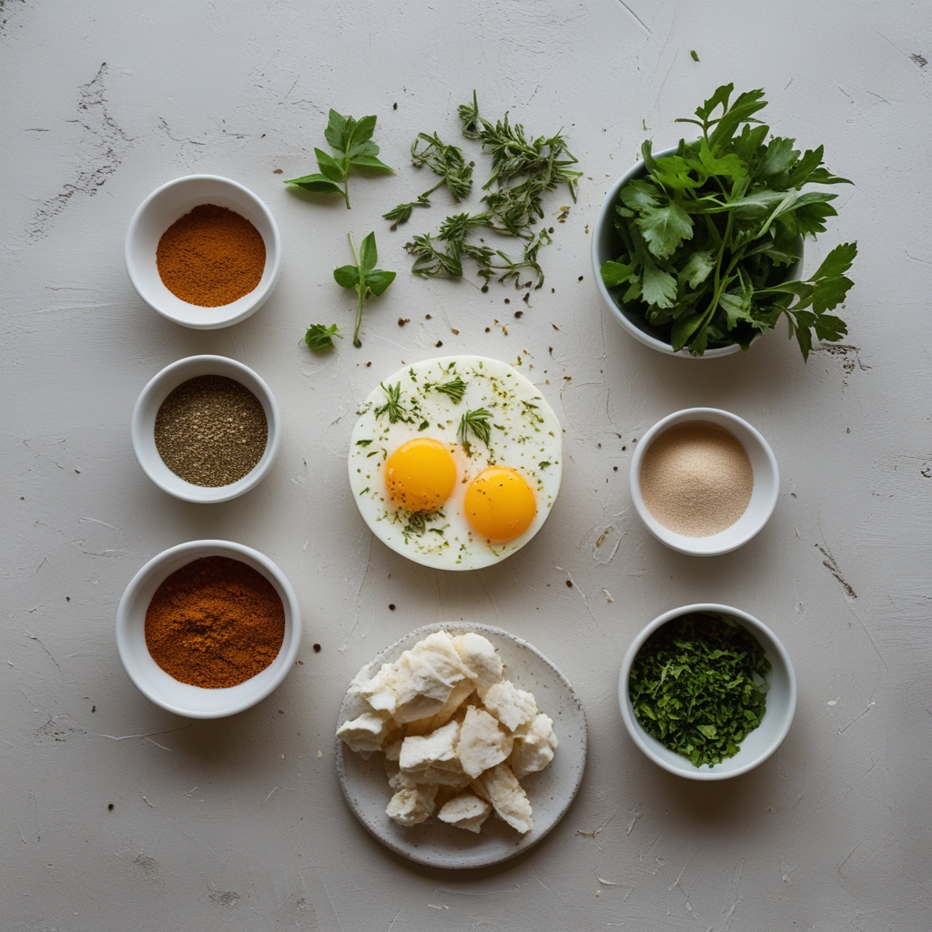Ingredients for Baked Feta Eggs: Quick & Easy Cozy Breakfast