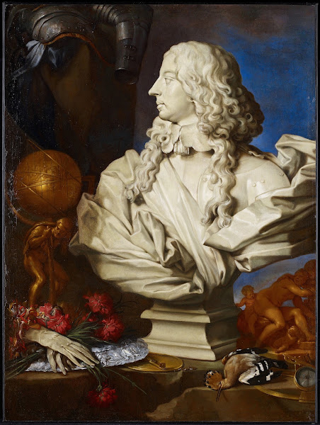 Allegorical Still Life with Berninis Bust of Francis I dEste late 17th century e