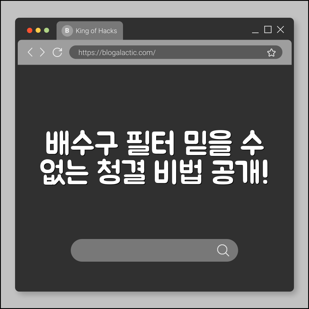 믿을 수 없는 배수구 필터의 청결 비법