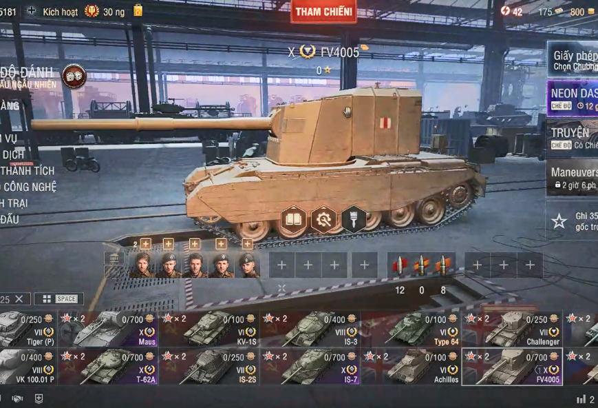 Acc World of Tanks PC sẵn 11.9 triệu bạc, gồm 4 tank X Maus,...
