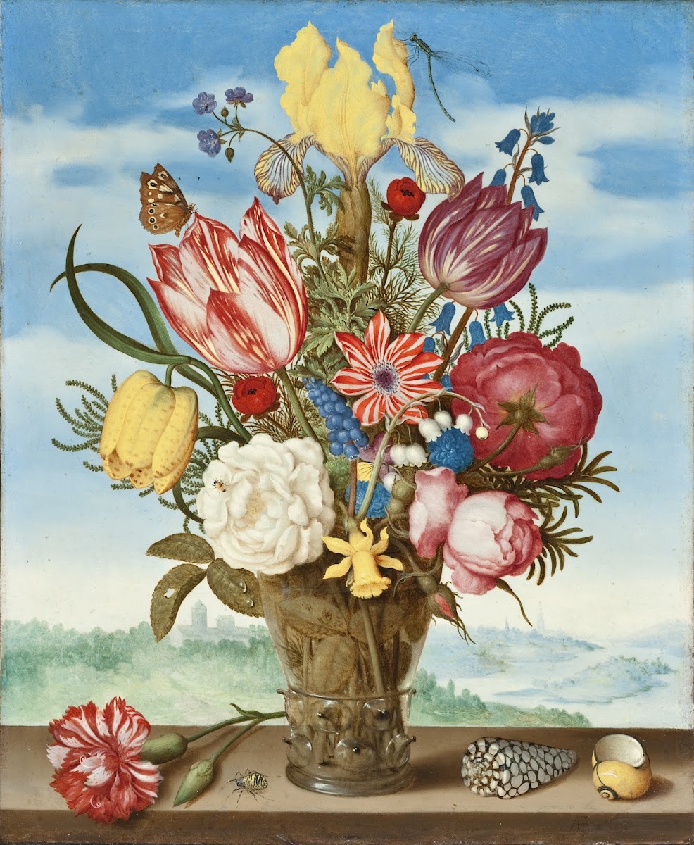 Bouquet of Flowers on a Ledge 1619