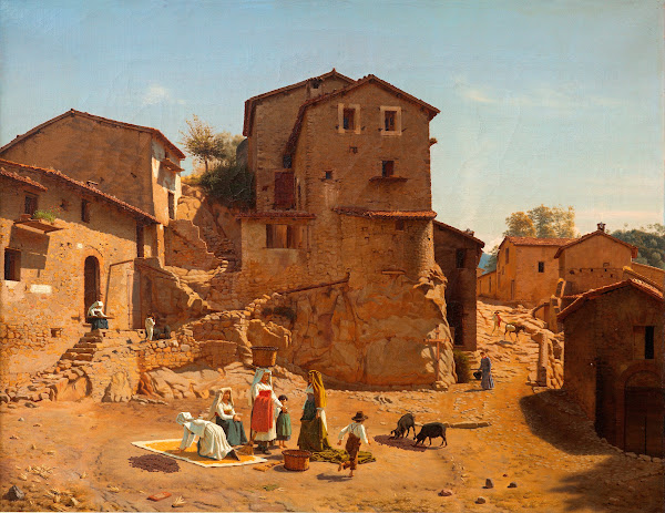 Street in Gerano in the Sabine Hills 1856