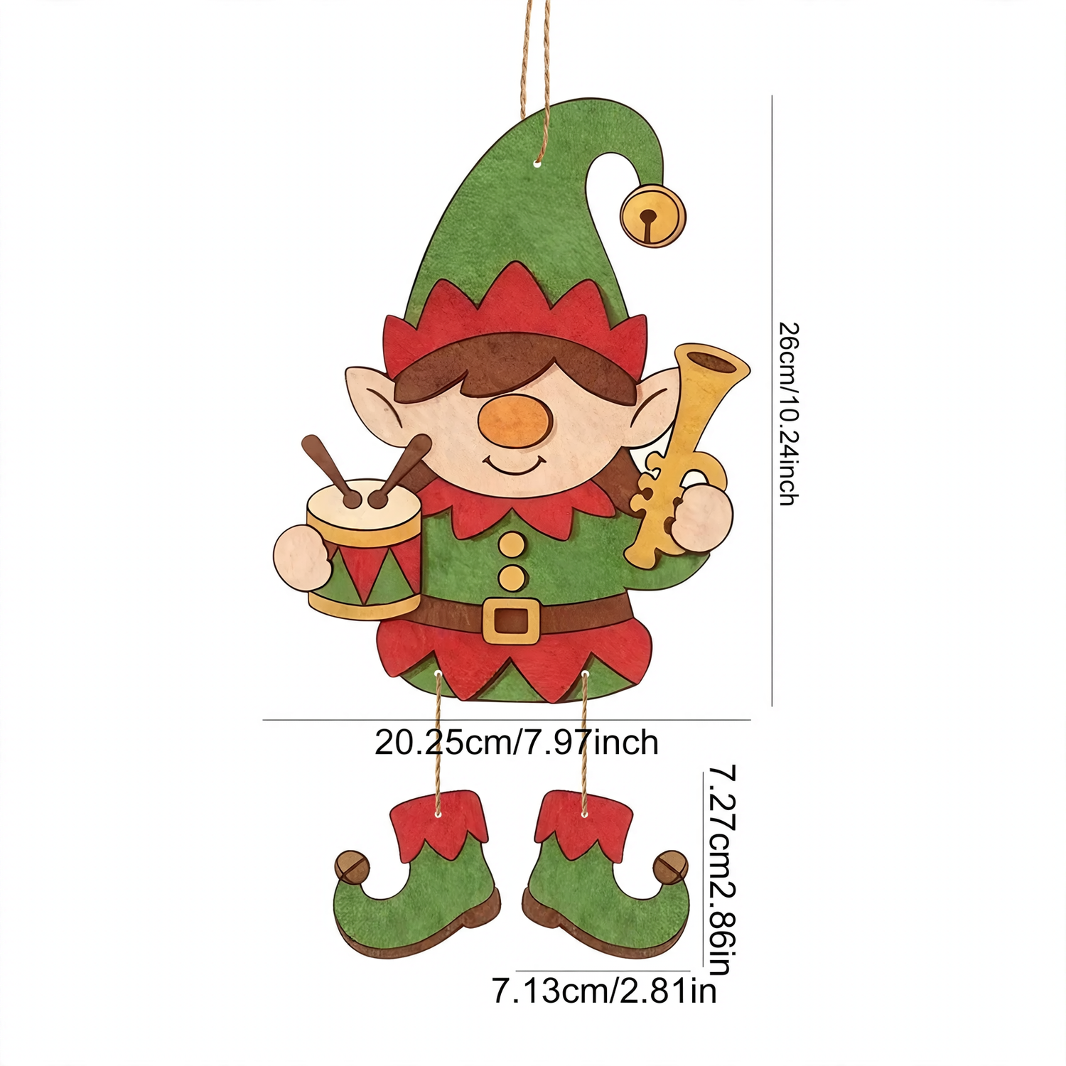 Christmas Felt Ornaments, Set of 6