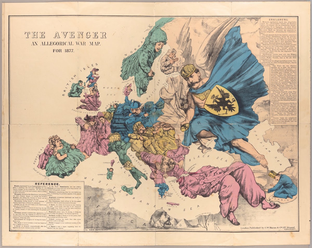 The Avenger An Allegorical War Map For 1877 1877