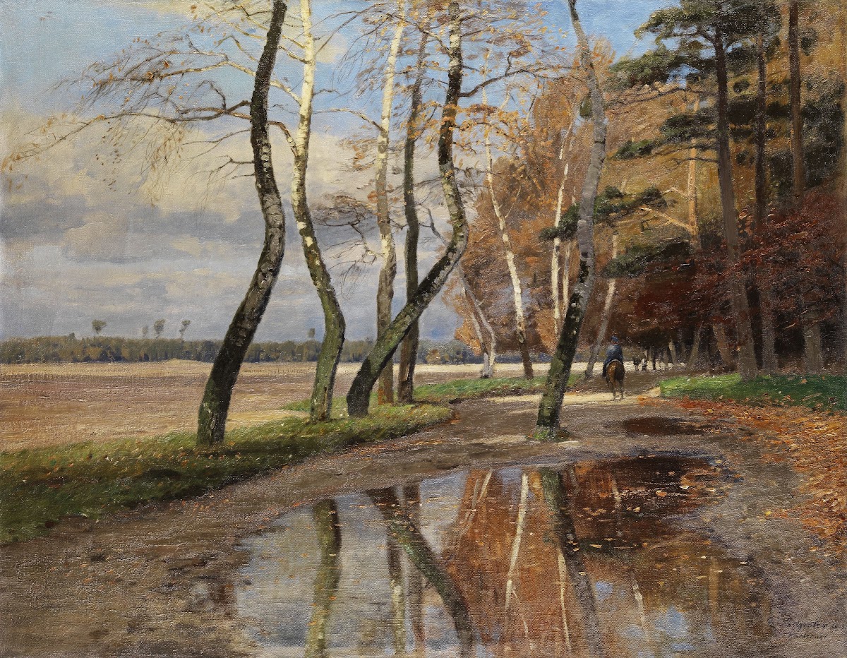Reiter unter herbstlichen Bäumen 1903