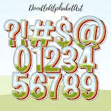 Canva Retro Alphabet Colorful Letters Vintage Letters photo 4 template 24