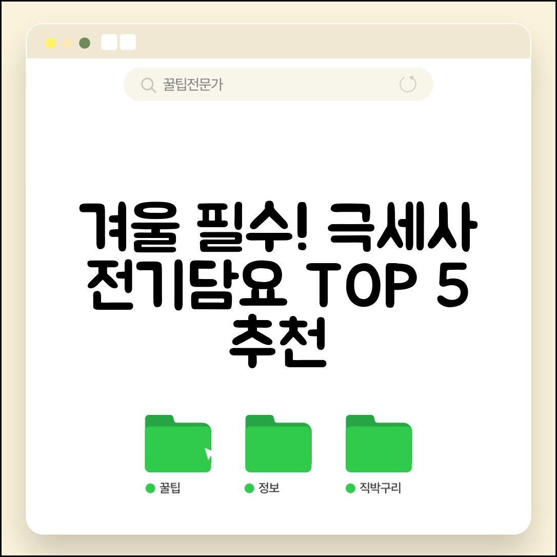 겨울철 필수! 극세사전기담요 추천 5가지