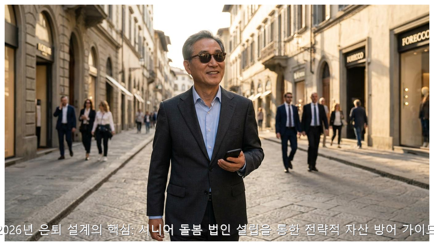2026년 은퇴 설계의 핵심: 시니어 돌봄 법인 설립을 통한 전략적 자산 방어 가이드 핵심 안내 및 분석 인포그래픽 (5)