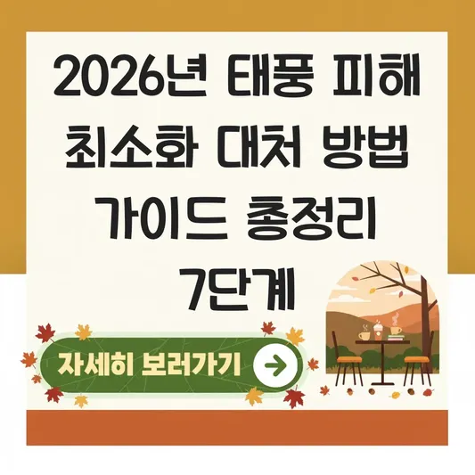 태풍 피해 최소화 대처 방법 가이드