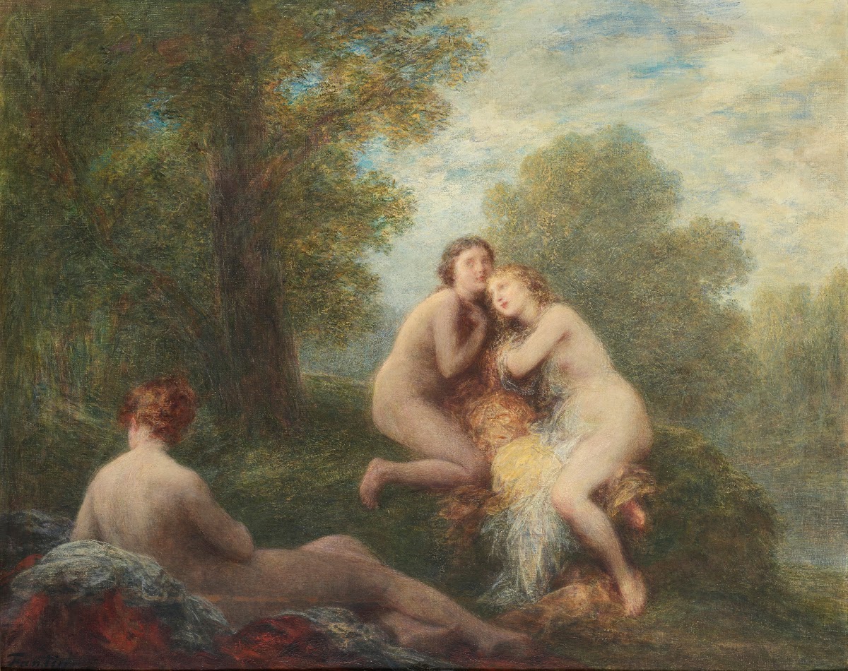Trois baigneuses inquiètes