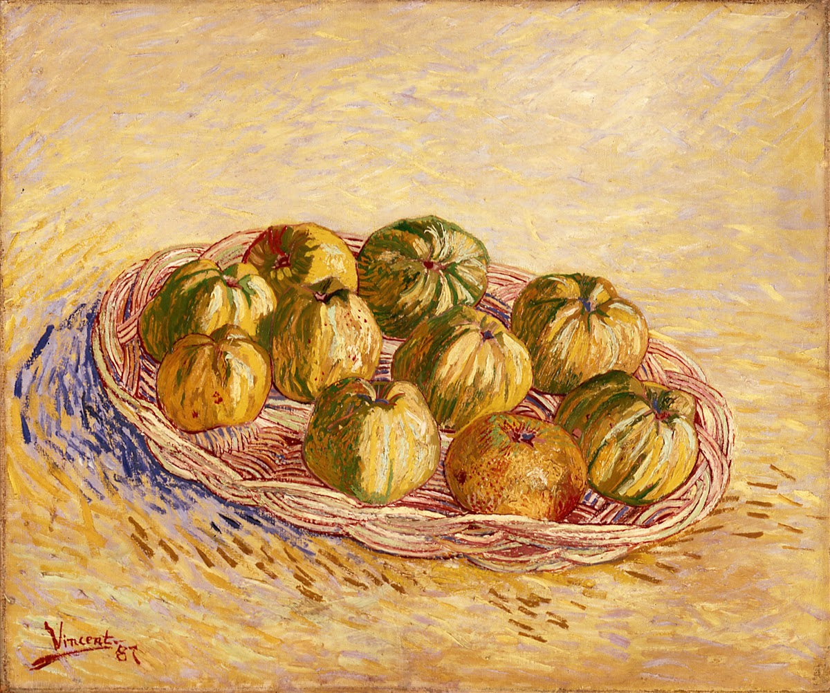 Still Life Basket of Apples 1887