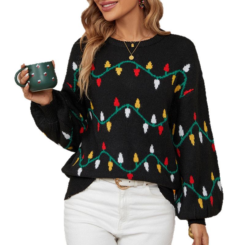 Women's Christmas Sweater with 3D Effect