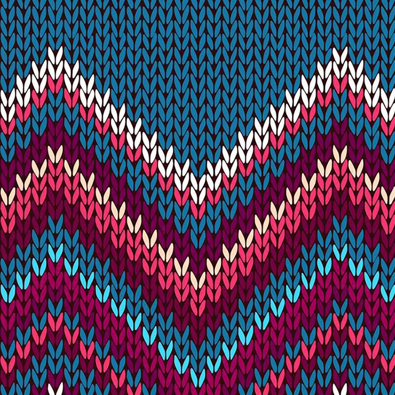 Download Colorful Knitted Zigzag Pattern Full HD iPhone