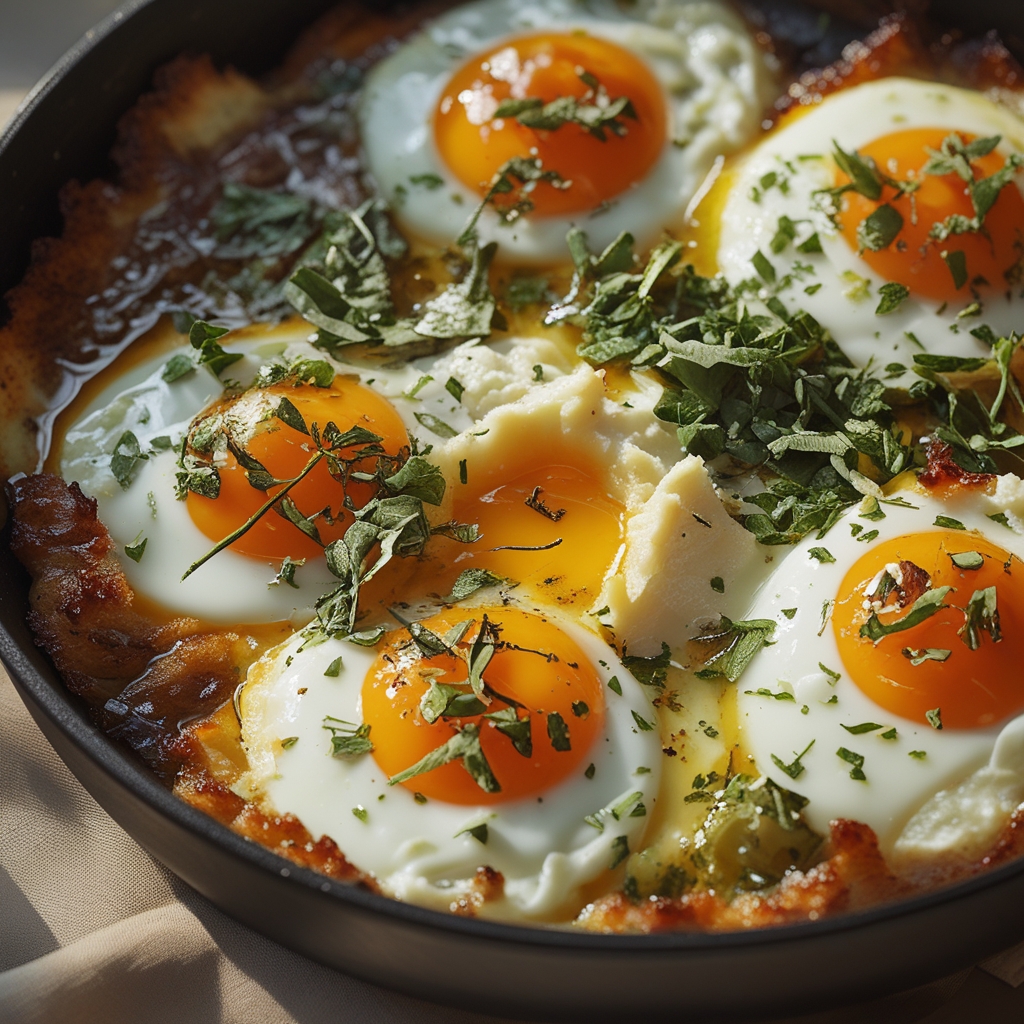 Baked Feta Eggs Recipe - Easy, Homemade, and Delicious Breakfast finished