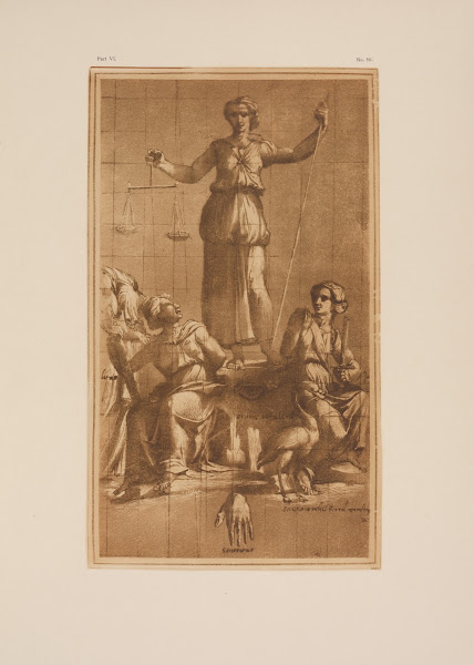 Allegorical drawing of justice 1900