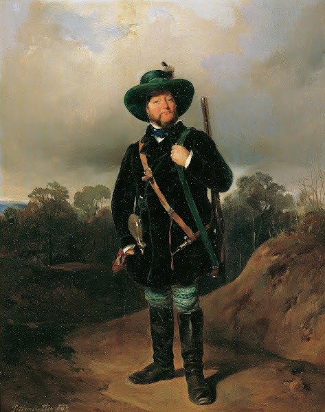 Josef Strommer als Jäger 1845