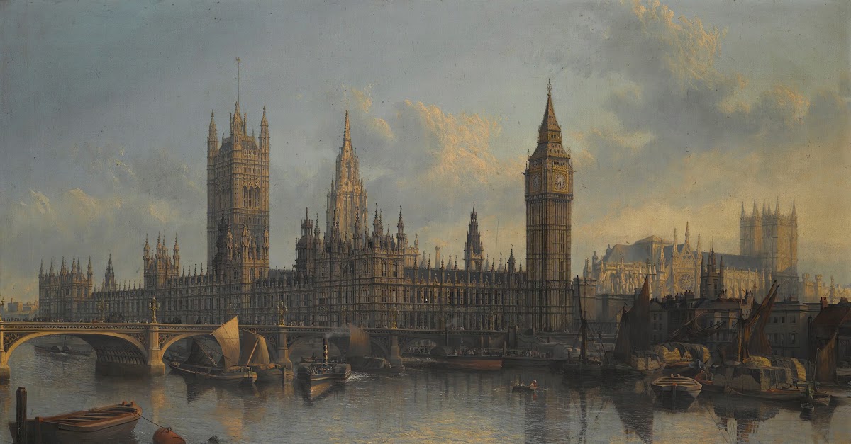 The Palace Of Westminster From The Thames 1867