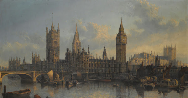 The Palace Of Westminster From The Thames 1867