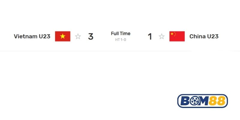 Lịch sử đối đầu giữa hai đội U23 Việt Nam vs U23 Trung Quốc