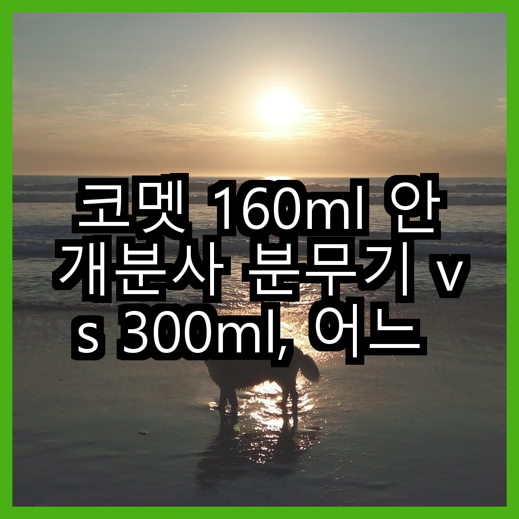코멧 160ml 안개분사 분무기 vs 300ml, 어느 것이 더 실용적일까? 썸네일